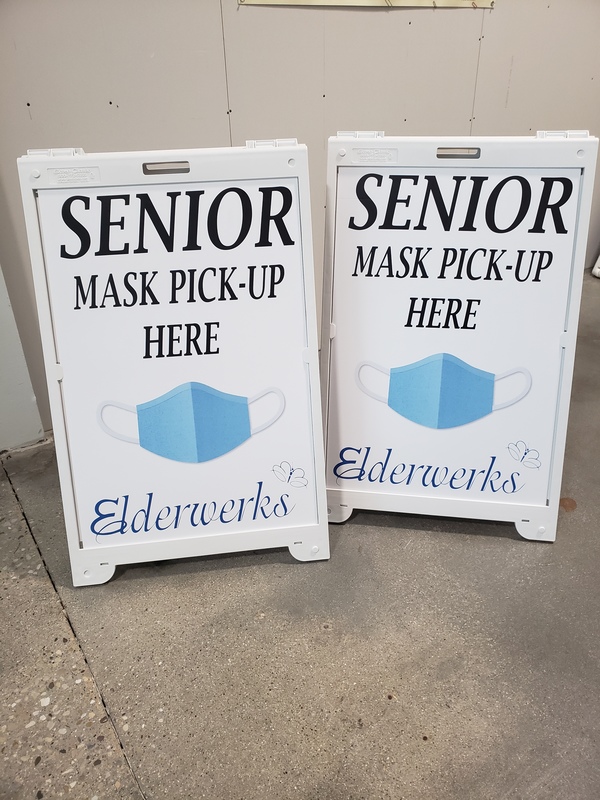 Portable A-frame signs for business by Signs Now in Chicago, IL