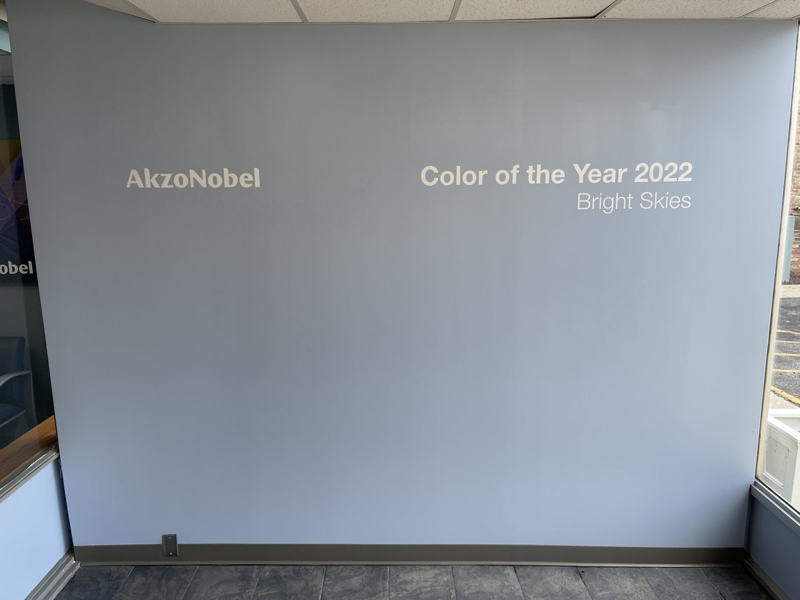 Vinyl graphics for AkzoNobel printed by Signs Now in Chicago, IL